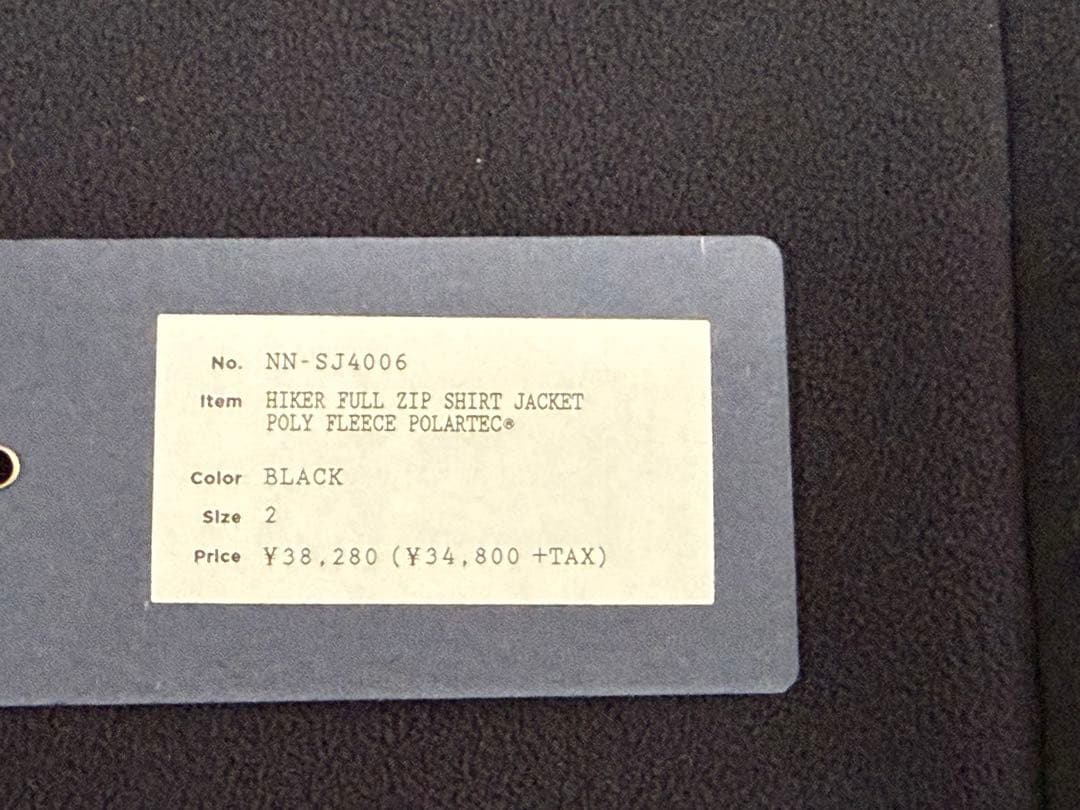 nonnative HIKER SHIRT JACKET POLARTEC 黒