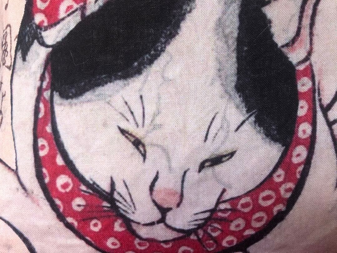 一閑張り　一閑張りバック　歌川国芳　鼠よけの猫　猫　少し大きめ