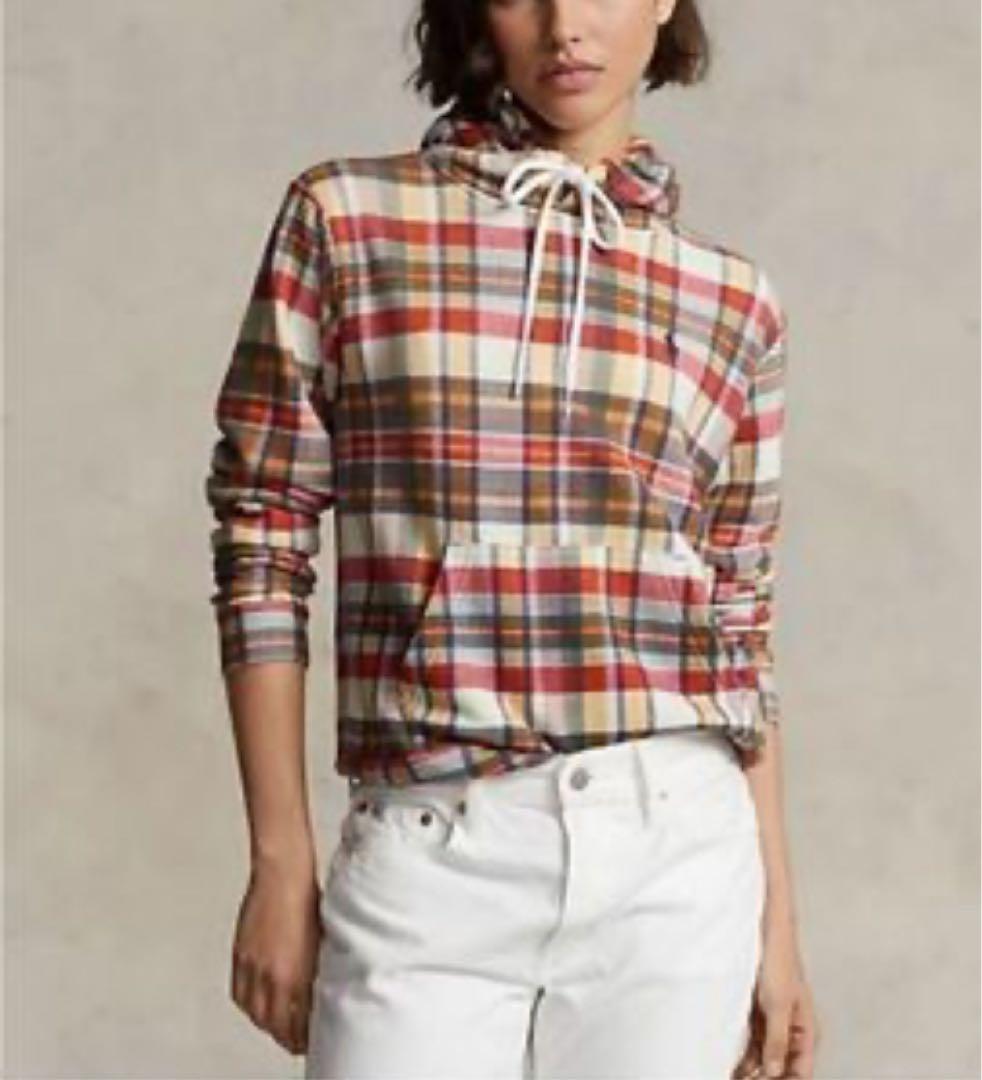 【正規品】ポロラルフローレン⭐️パーカー　コットン　チェック柄　XL