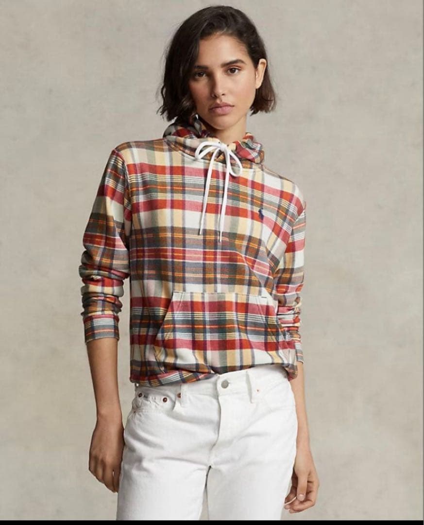 【正規品】ポロラルフローレン⭐️パーカー　コットン　チェック柄　XL