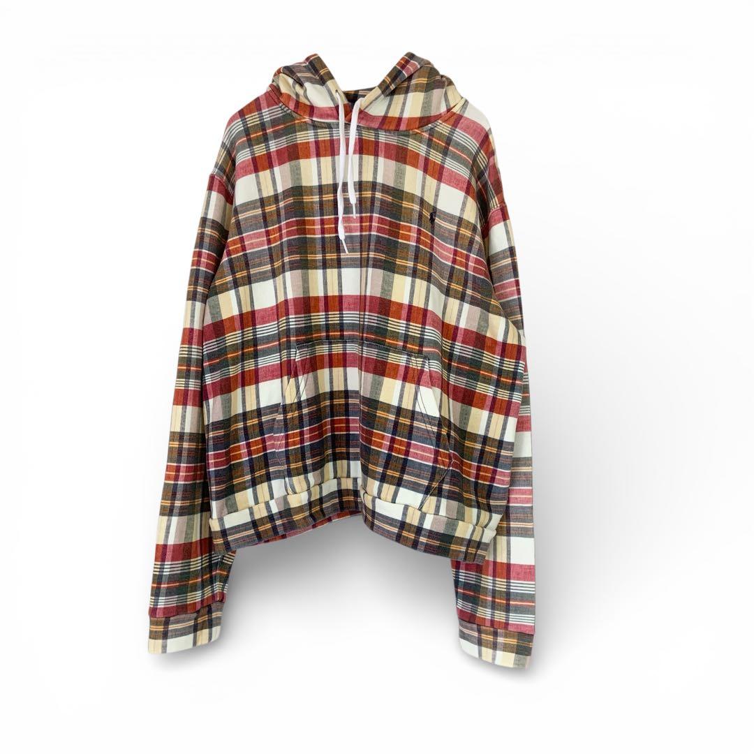 【正規品】ポロラルフローレン⭐️パーカー　コットン　チェック柄　XL