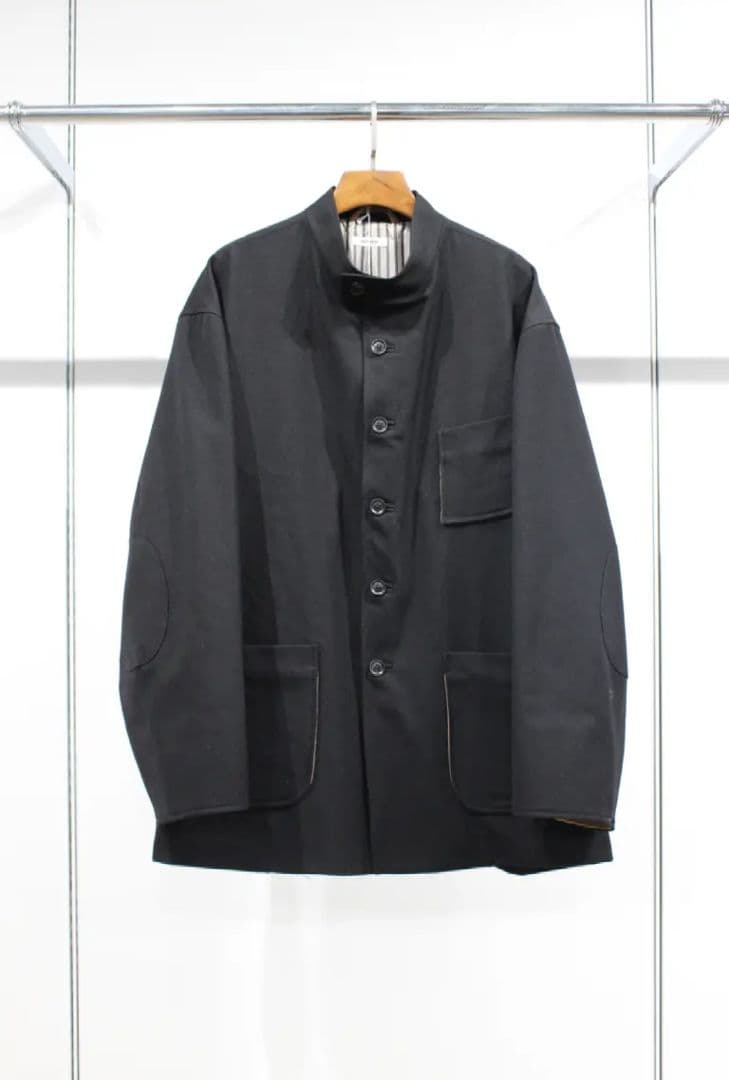 ジャケット・アウター MILITARY WOOL SERGE FORESTIERE/BLACK