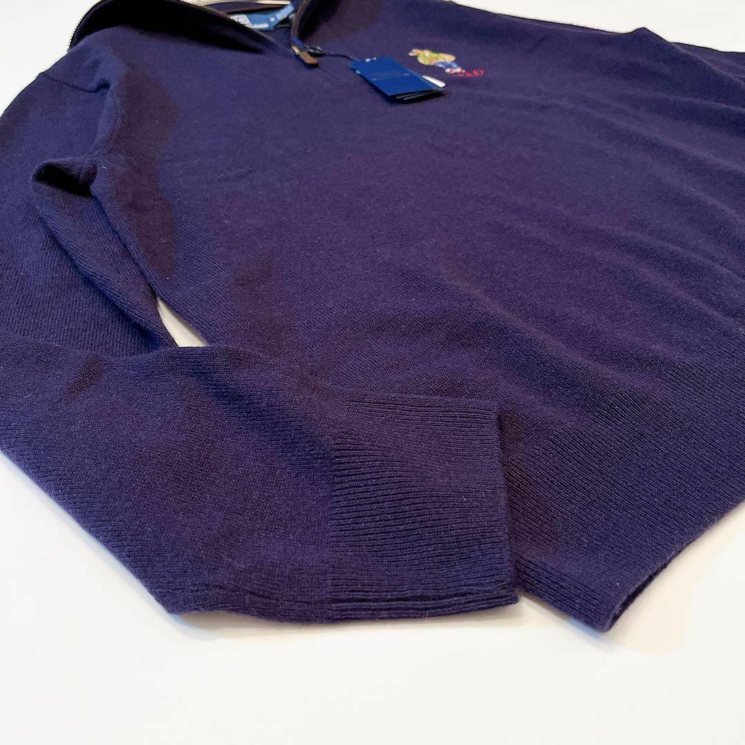 新品✨現行 ポロラルフローレン ポロベア クォータージップニットセーター M