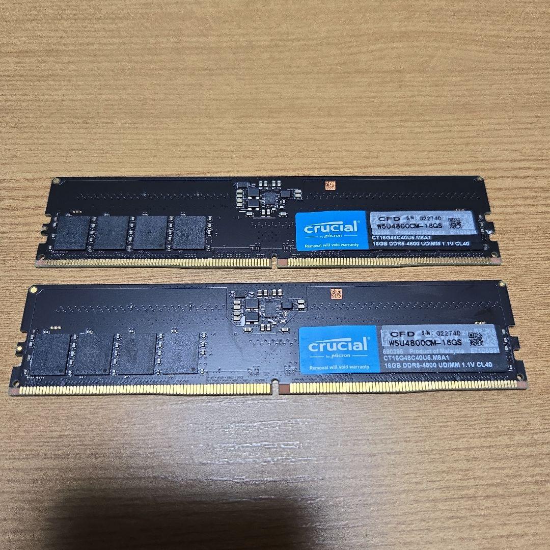 Crucial DDR5 32GB (16GB×2) 4800