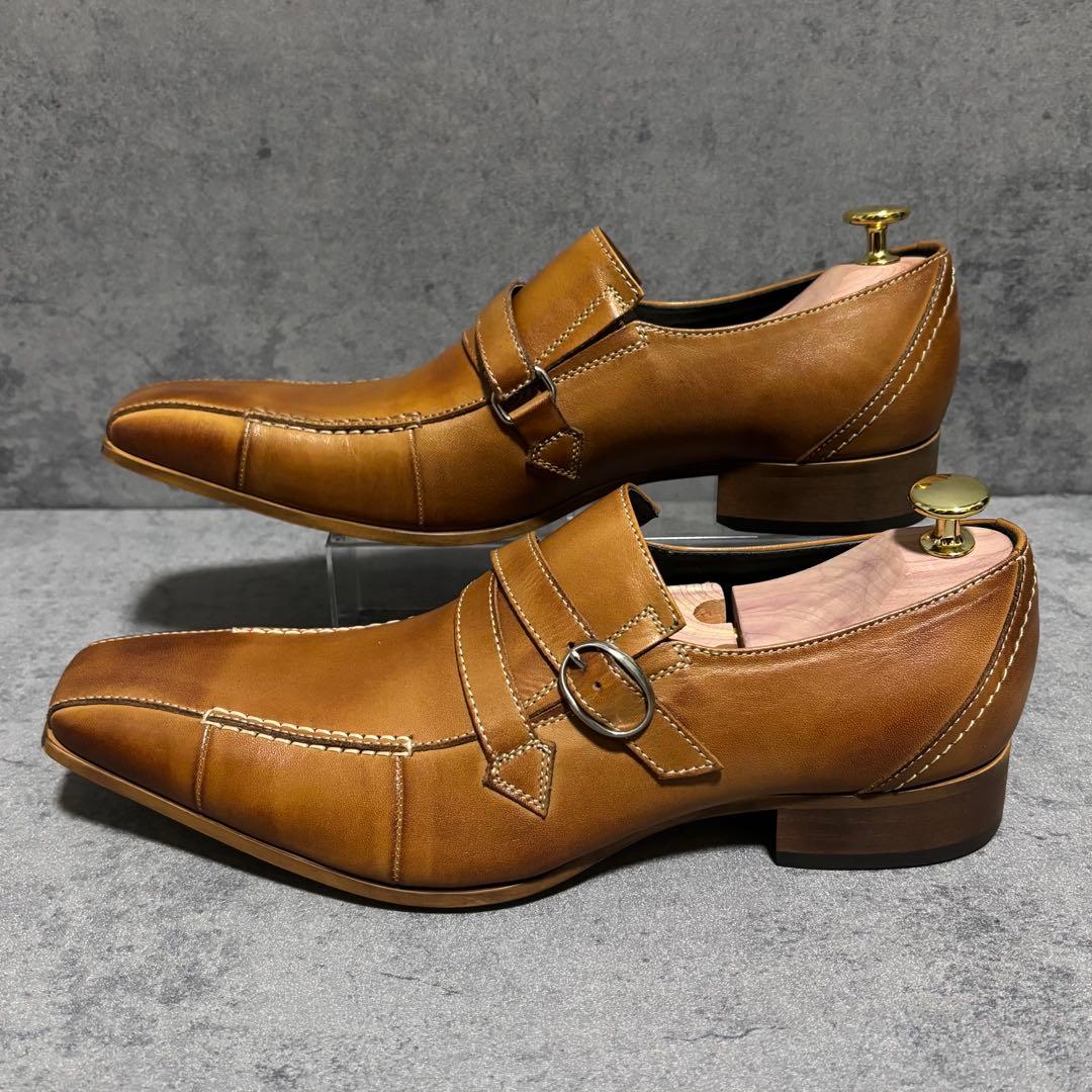 新品　キャサリンハムネットロンドン　ドレスシューズ　キャメル　ベルト　2229