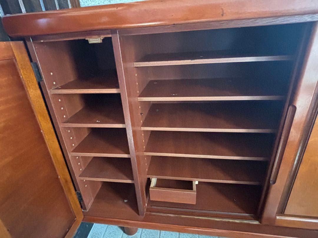 ど*読様 木製シューズラック ダークブラウン