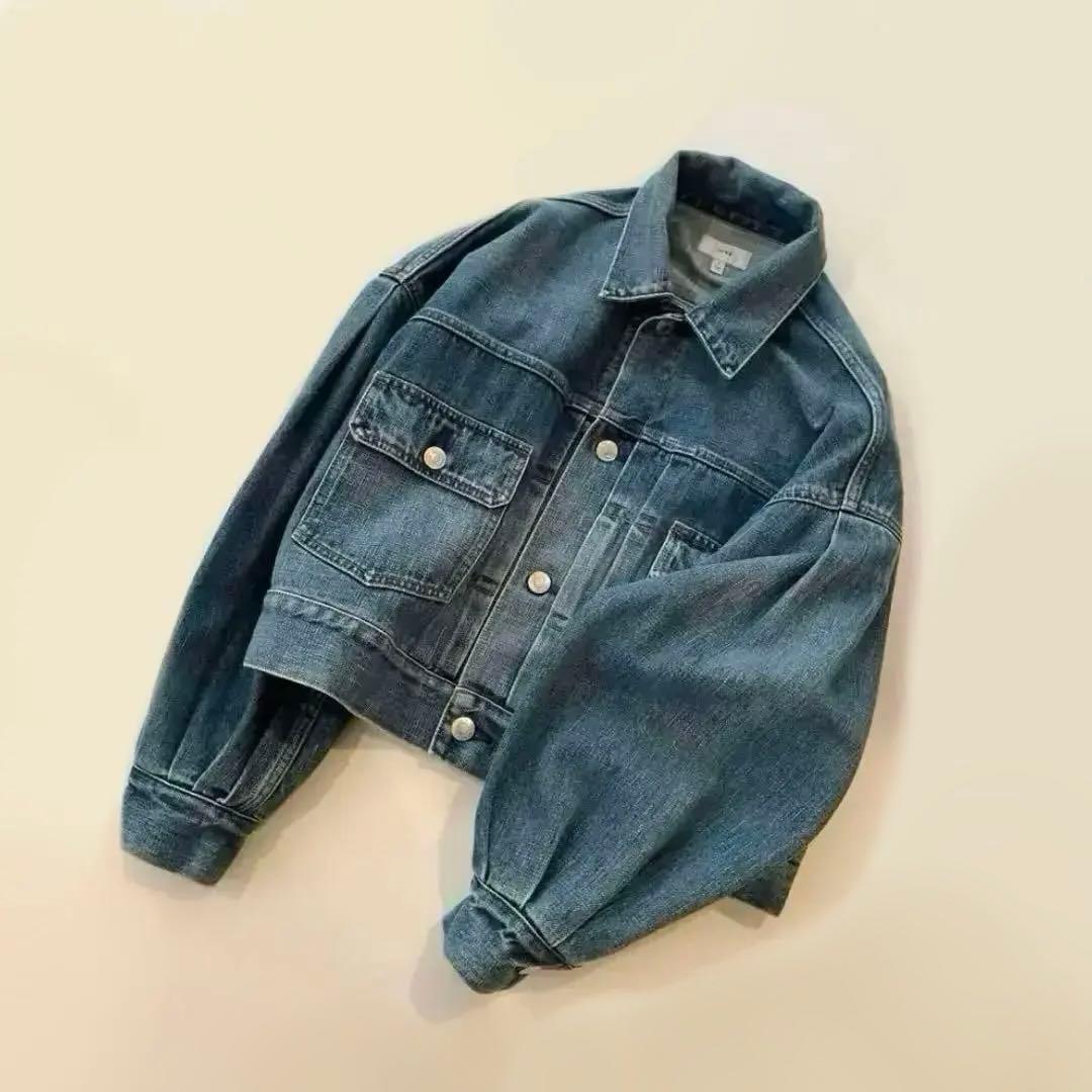 美品 HYKE ハイク デニムジャケット Gジャン バルーンスリーブ サイズ1