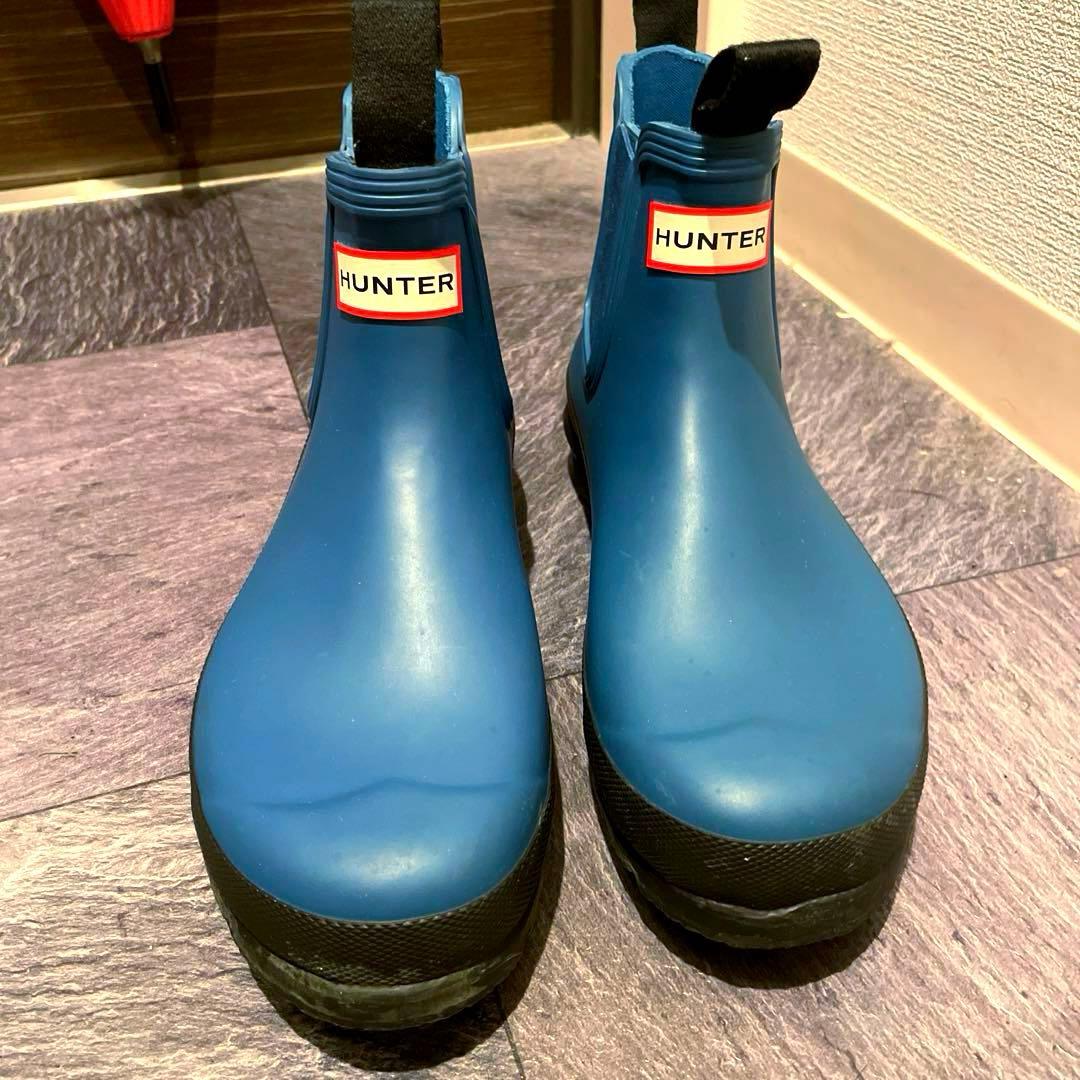 HUNTER/長靴/レインブーツ/ショート/青/24cm/24.5cm/25cm