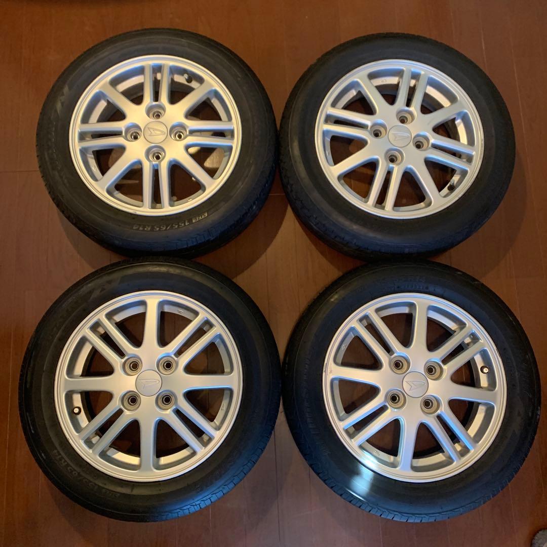 ダイハツ純正 14インチアルミホイールタイヤ　 ミラ、ムーブ、タント