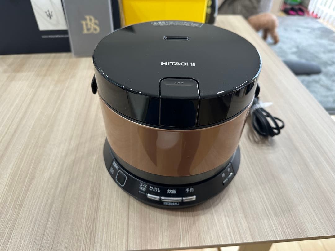 HITACHI 炊飯器 デジタル表示 黒茶