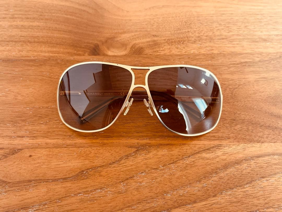 CHANEL ブラウン サングラス ケース付き