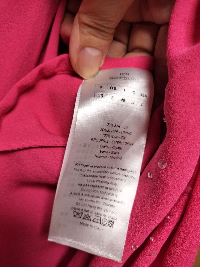 Christian Dior クリスチャンディオールシルクドレス