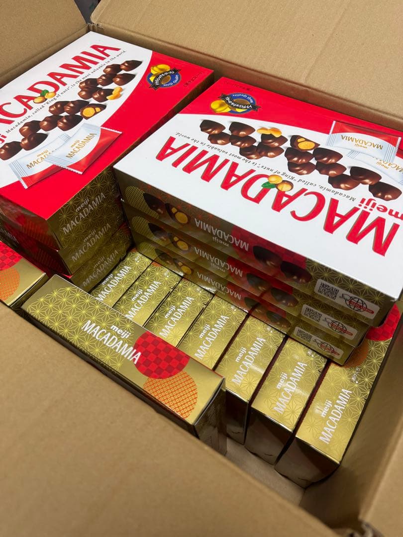 meiji マカダミアチョコ個包装25粒/箱×19箱セット
