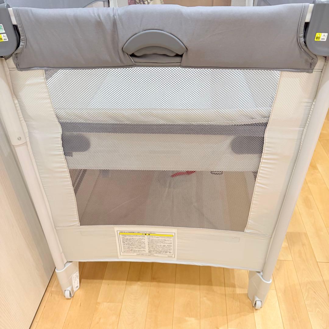 Aprica アップリカ ココネルエアー AB ベビーベッド　グレー　ベアー