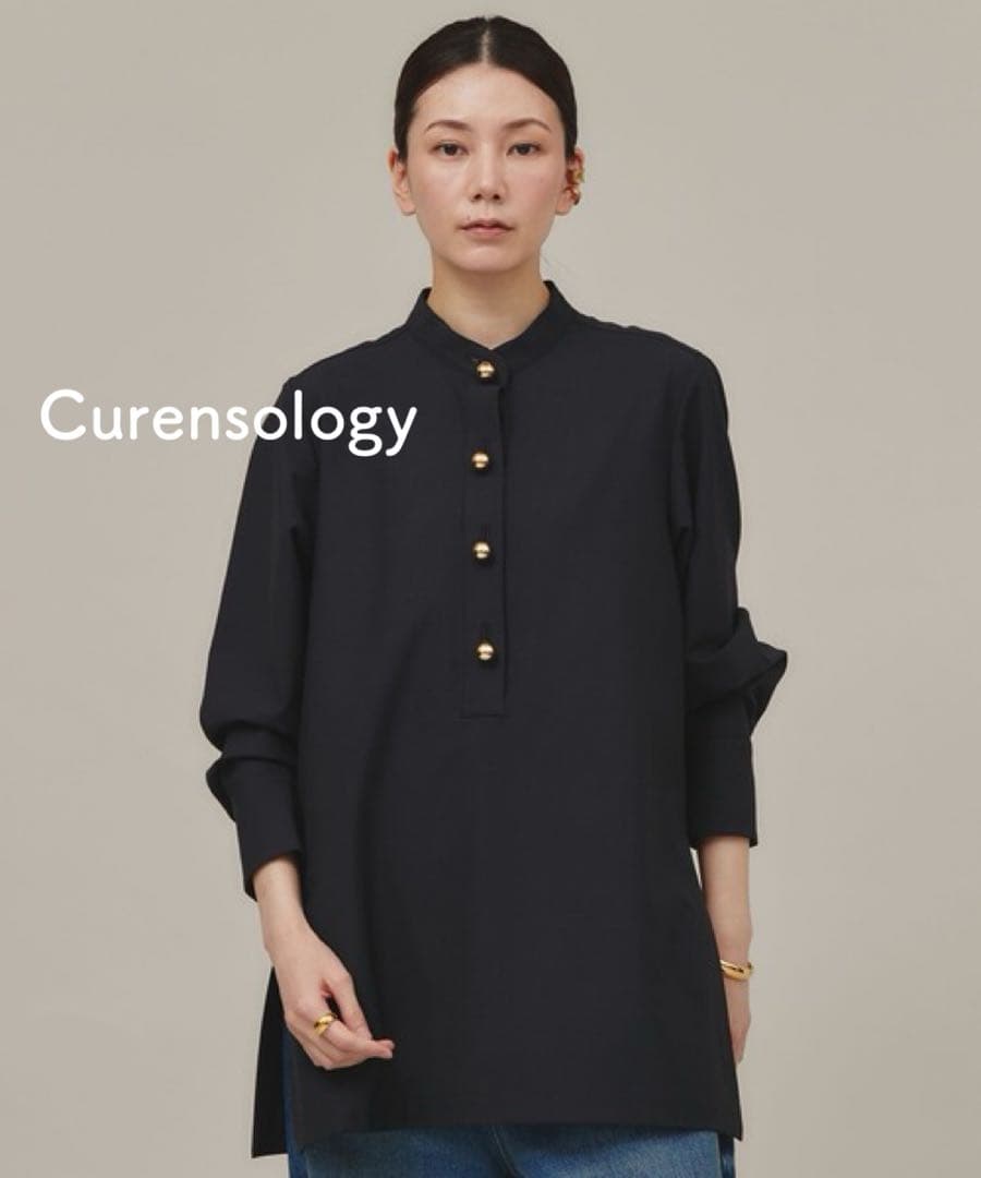 Curensology スフィアボタンブラウス