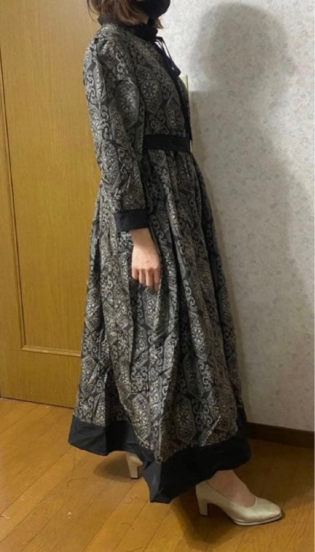 大島紬　着物リメイクワンピース