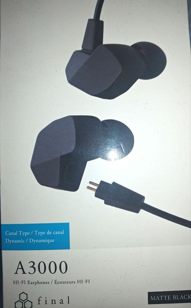 final A3000 有線イヤホン マットブラック
