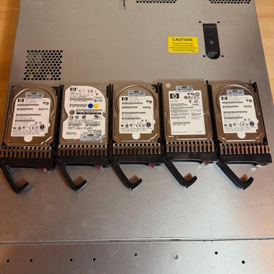【通電確認済】HP ProLiant DL360 G6 HDD300GB ×5台