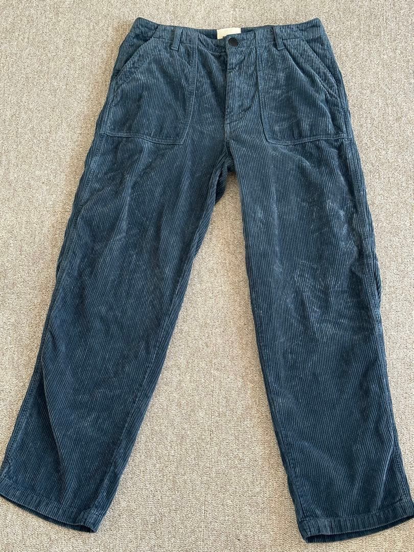 SHISHIKUI コーデュロイベーカーパンツ　ネイビー32