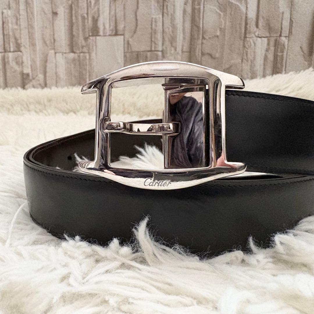 カルティエ　タンク　アルディロン　リバーシブルベルト　シルバー金具 純正ベルト