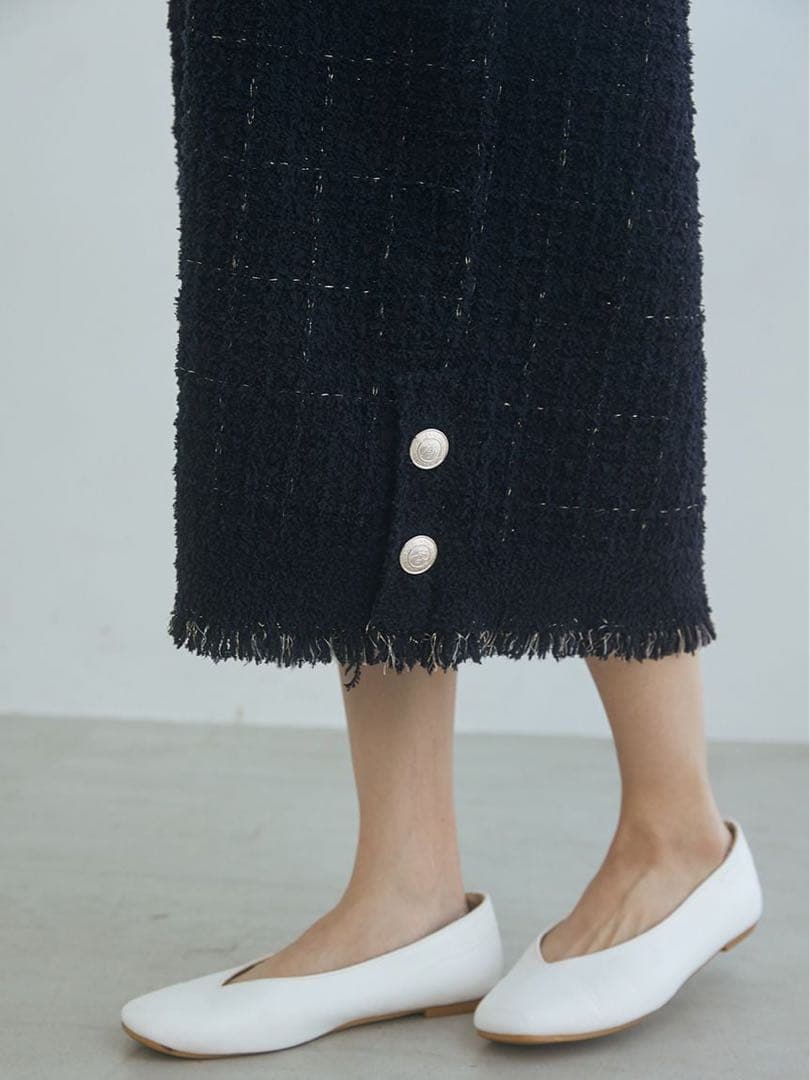 ジェラートピケJOEL ROBUCHONツイードモコVネックワンピース値段交渉可