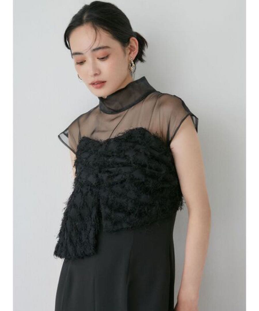 ＊試着のみ美品＊LADYカットジャガードベアパンツドレス