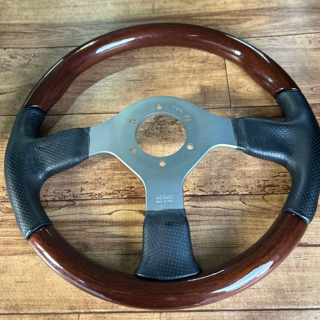 MOMOステアリング ファイター レザー / ウッド 350㎜