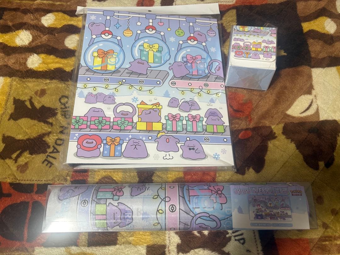 【3個セット】韓国限定　メタモン　プレイマット、ケース、バインダー