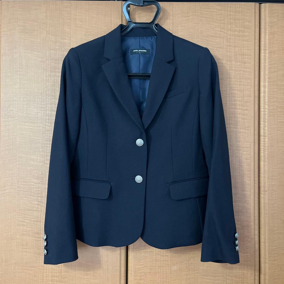 ポンポネットジュニア　フォーマル　ブレザースカート靴下ワッペン卒業式 中学受験