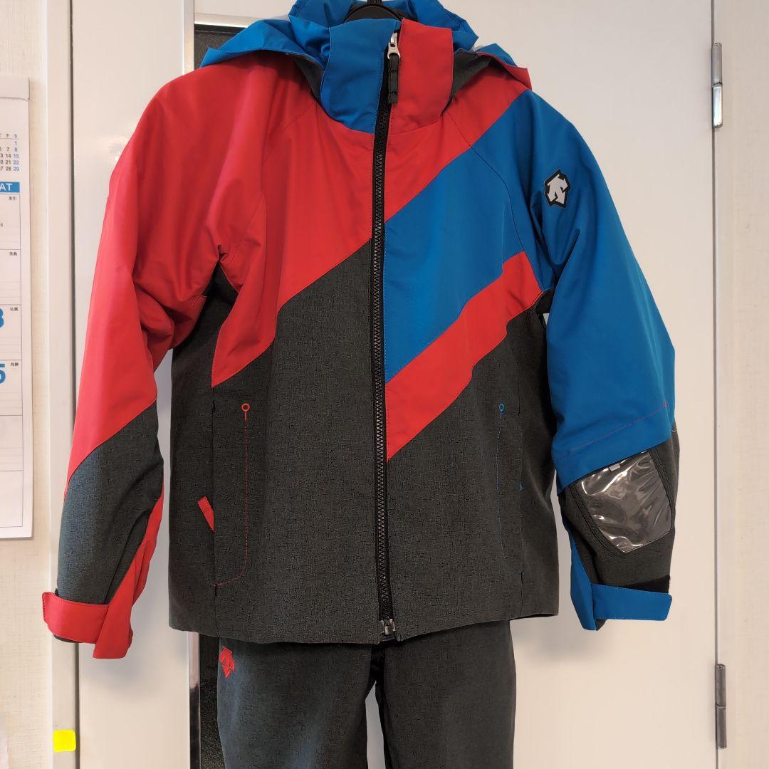 子供用スキーウェア 上下セット 赤青グレー