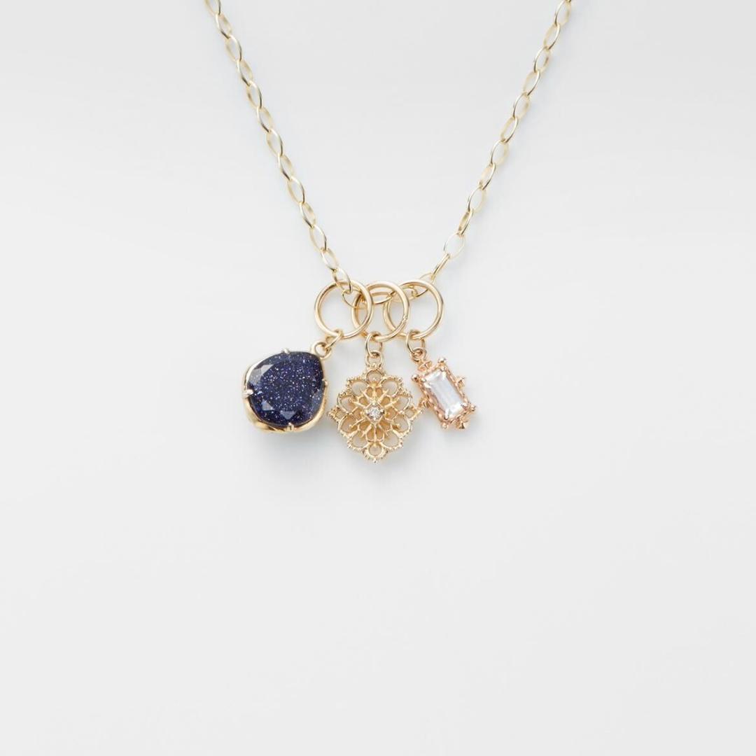 s*a様 NOJESS K10 ダブレットチャーム 紫金石