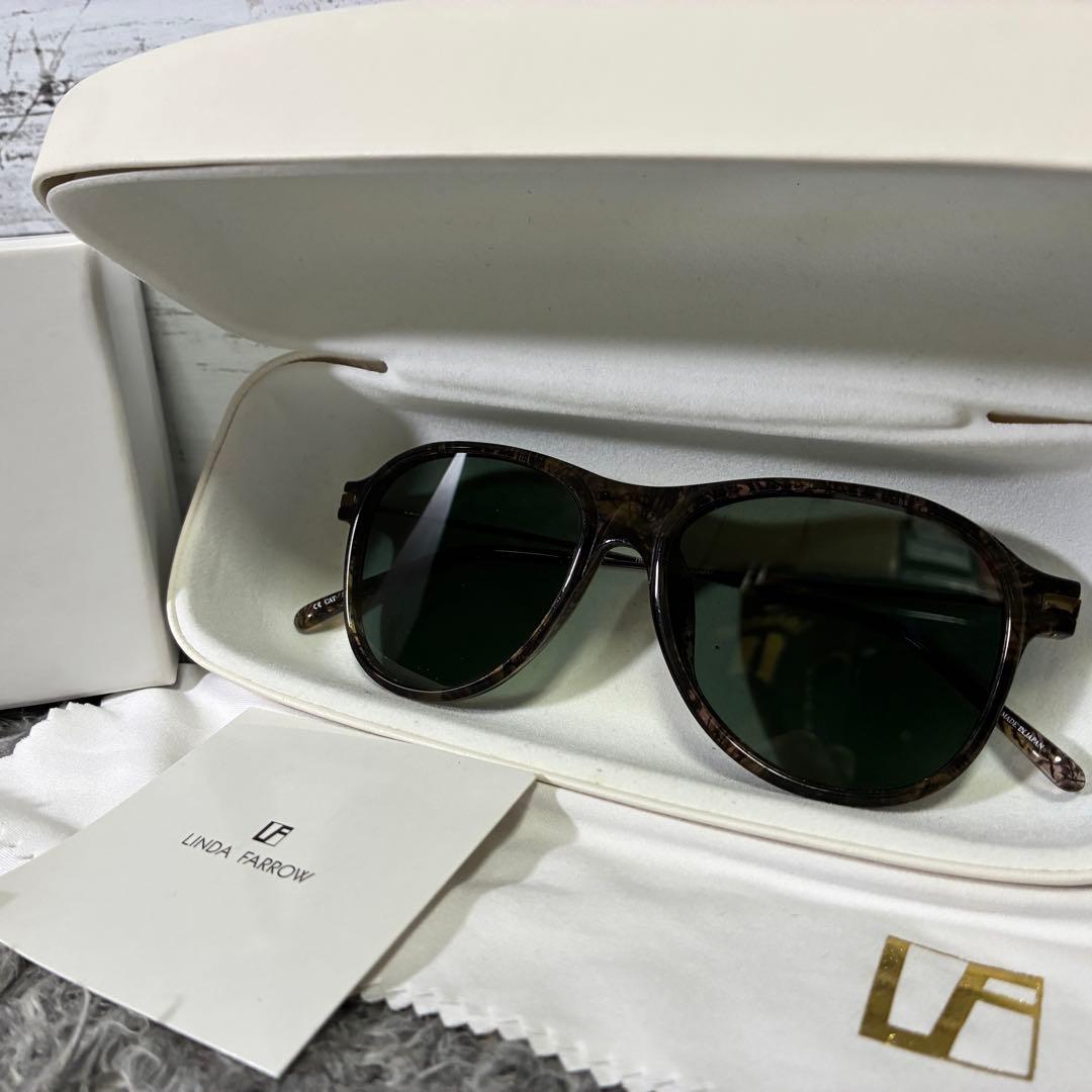 【美品】ドリスヴァンノッテン×リンダファロー サングラスDVN134 ブラウン