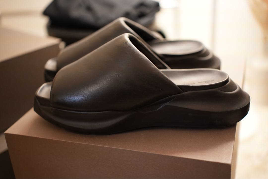 RICK OWENS GETH PUFFER SLIDE LLP 黒 44 美品