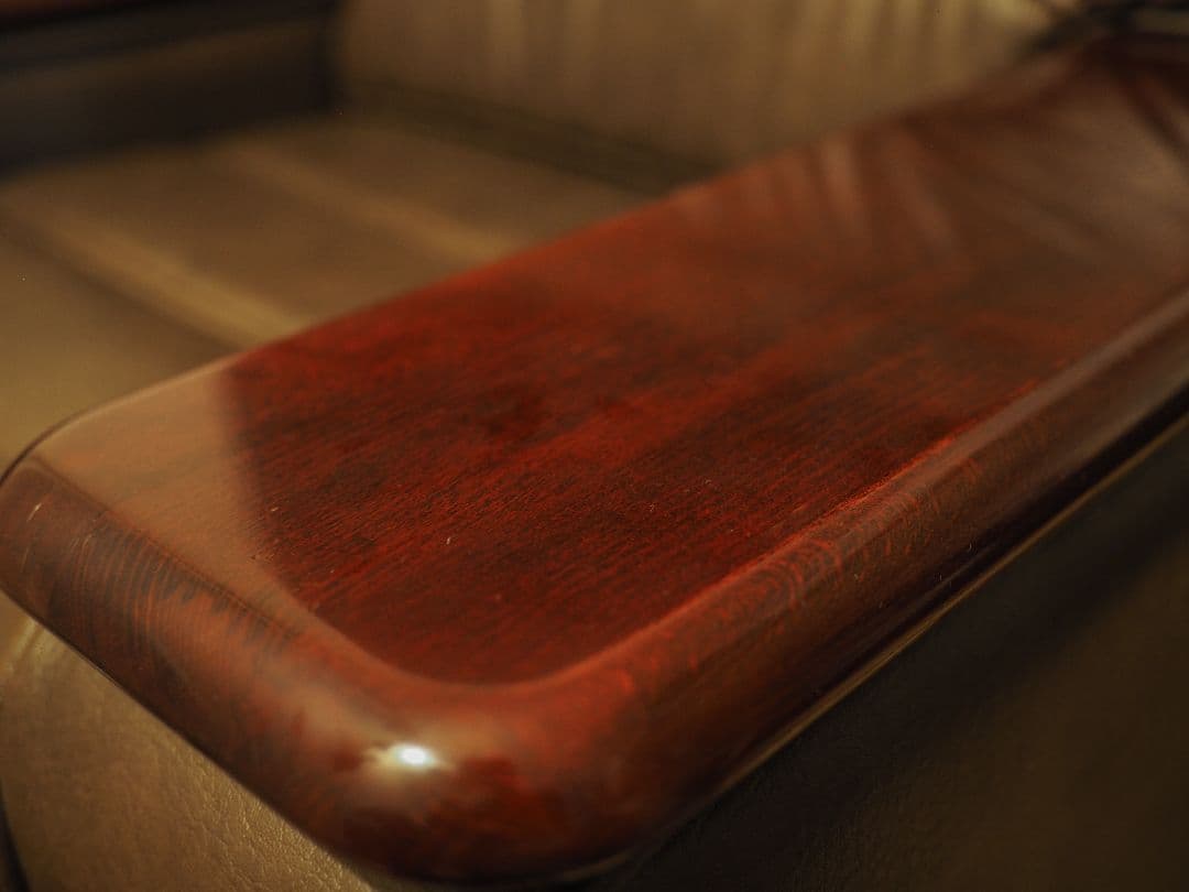 【値引中】\"karimoku\"レザー1PソファB