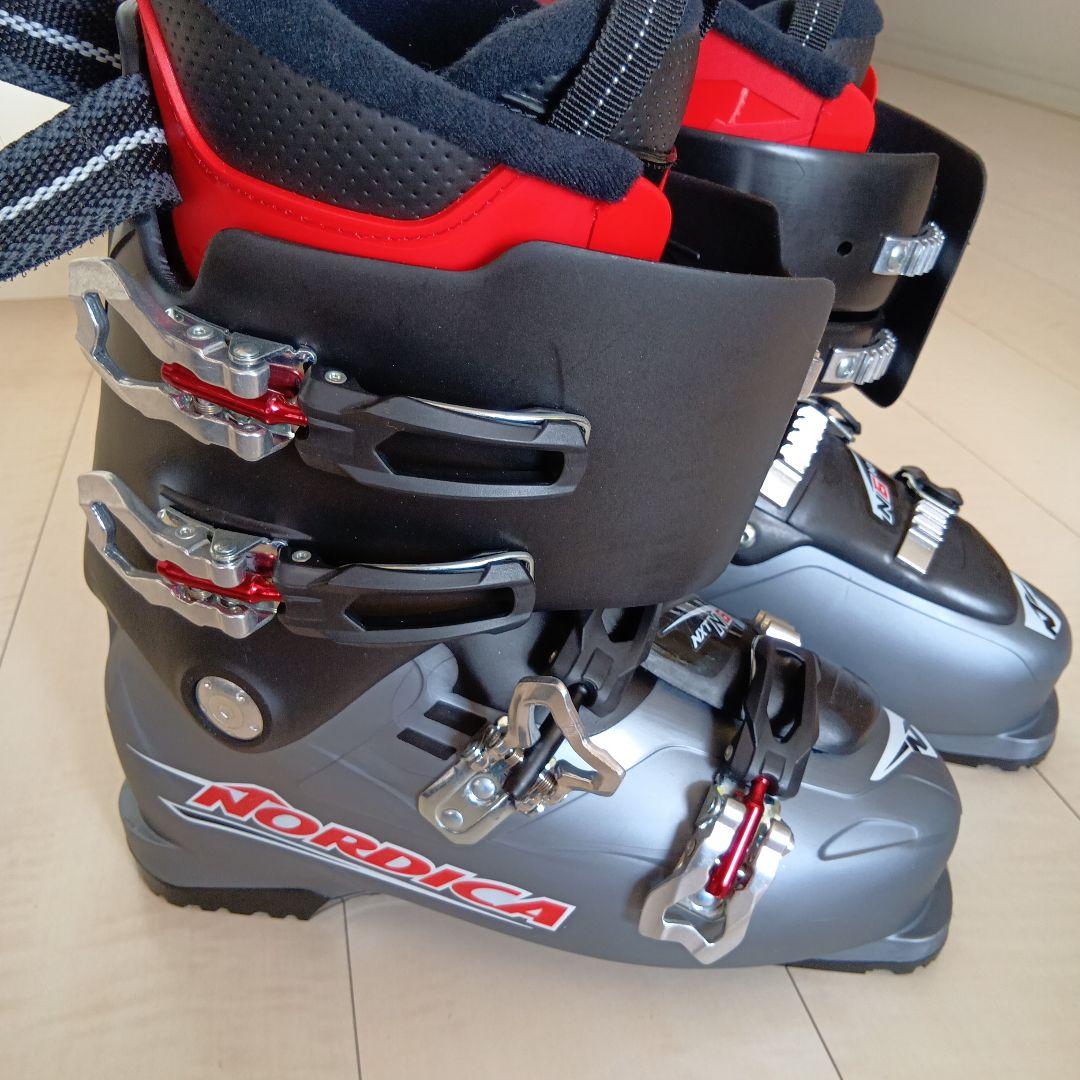 再値下げ★Nordica 男性用スキーブーツ サイズ26.5 グレー/レッド
