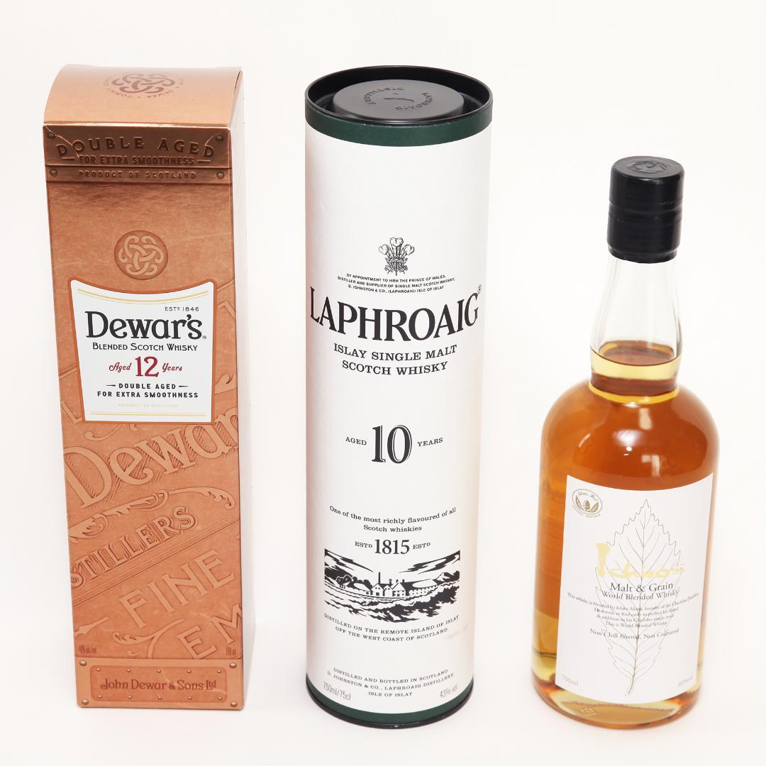 ウイスキー3本セット（イチローズモルト・ラフロイグ・デュワーズ）