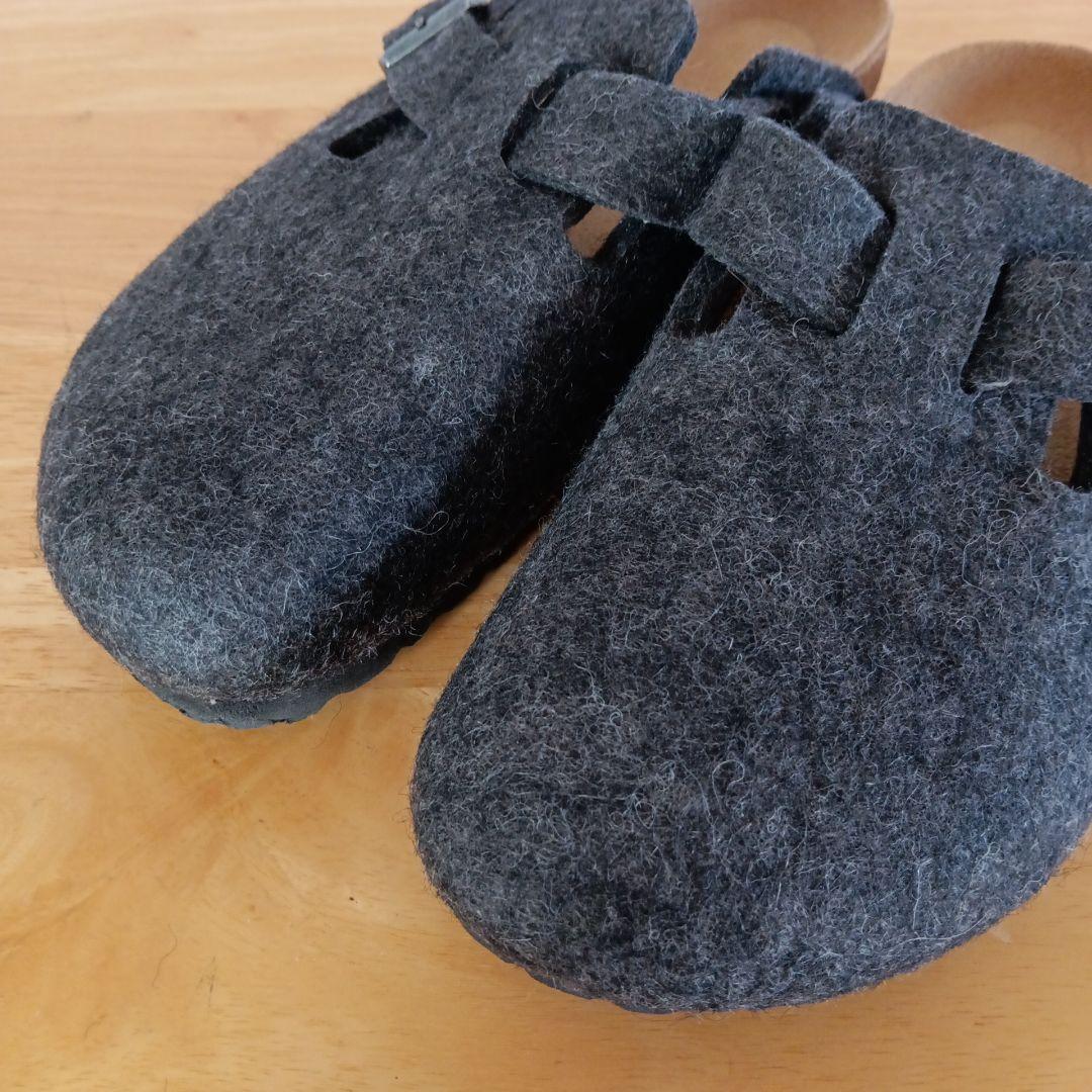 極美品◆ビルケンシュトック　ボストン　フェルト　38　BIRKENSTOCK
