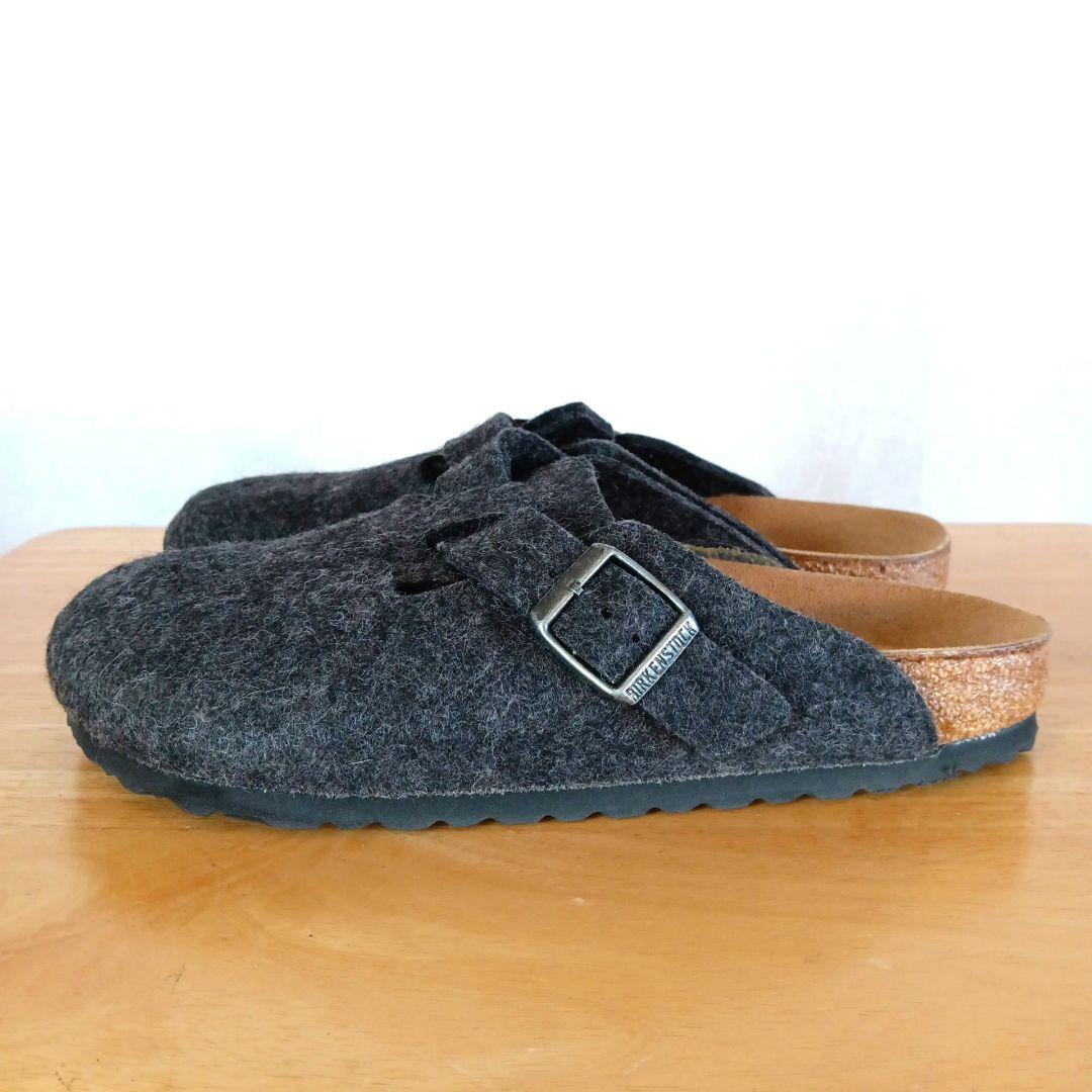 極美品◆ビルケンシュトック　ボストン　フェルト　38　BIRKENSTOCK