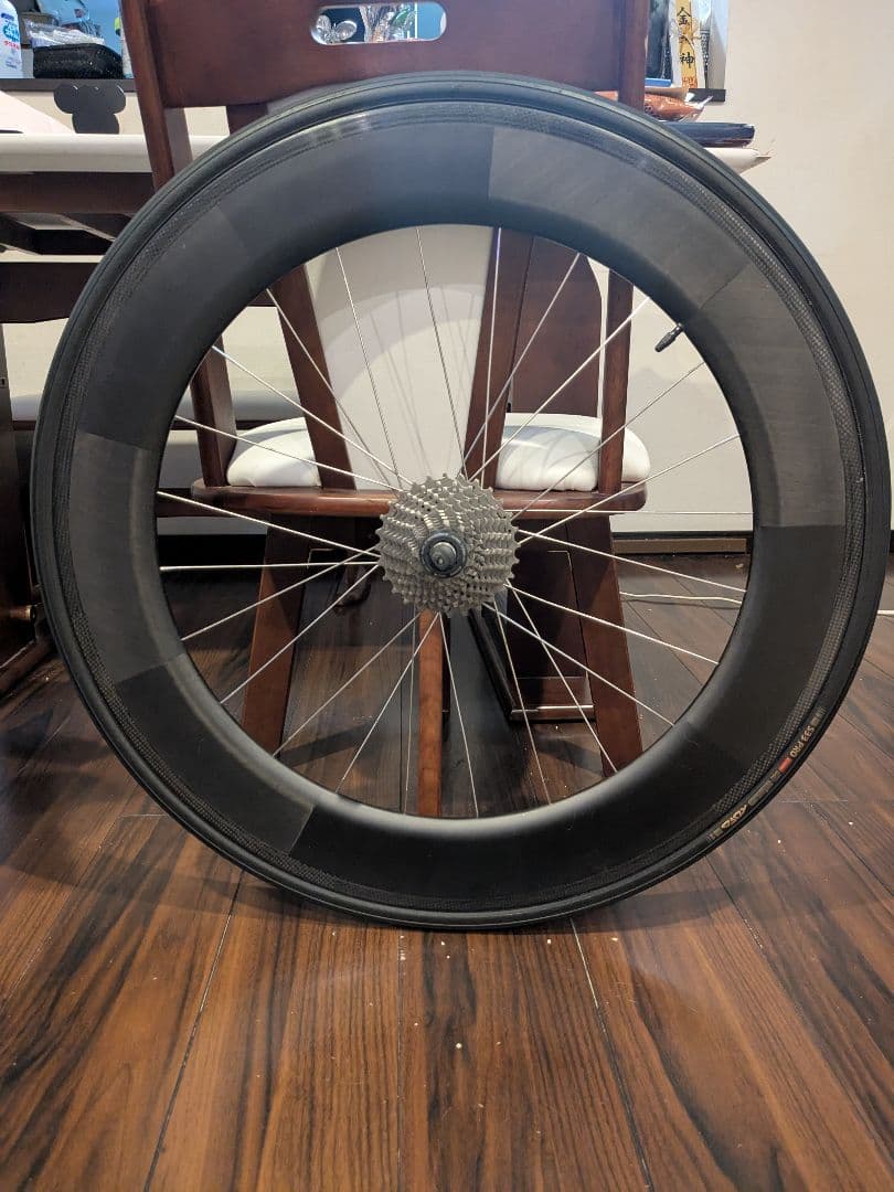 リアTNIリム 手組 チューブラー 90ハイト カーボン ホイール1100g前後