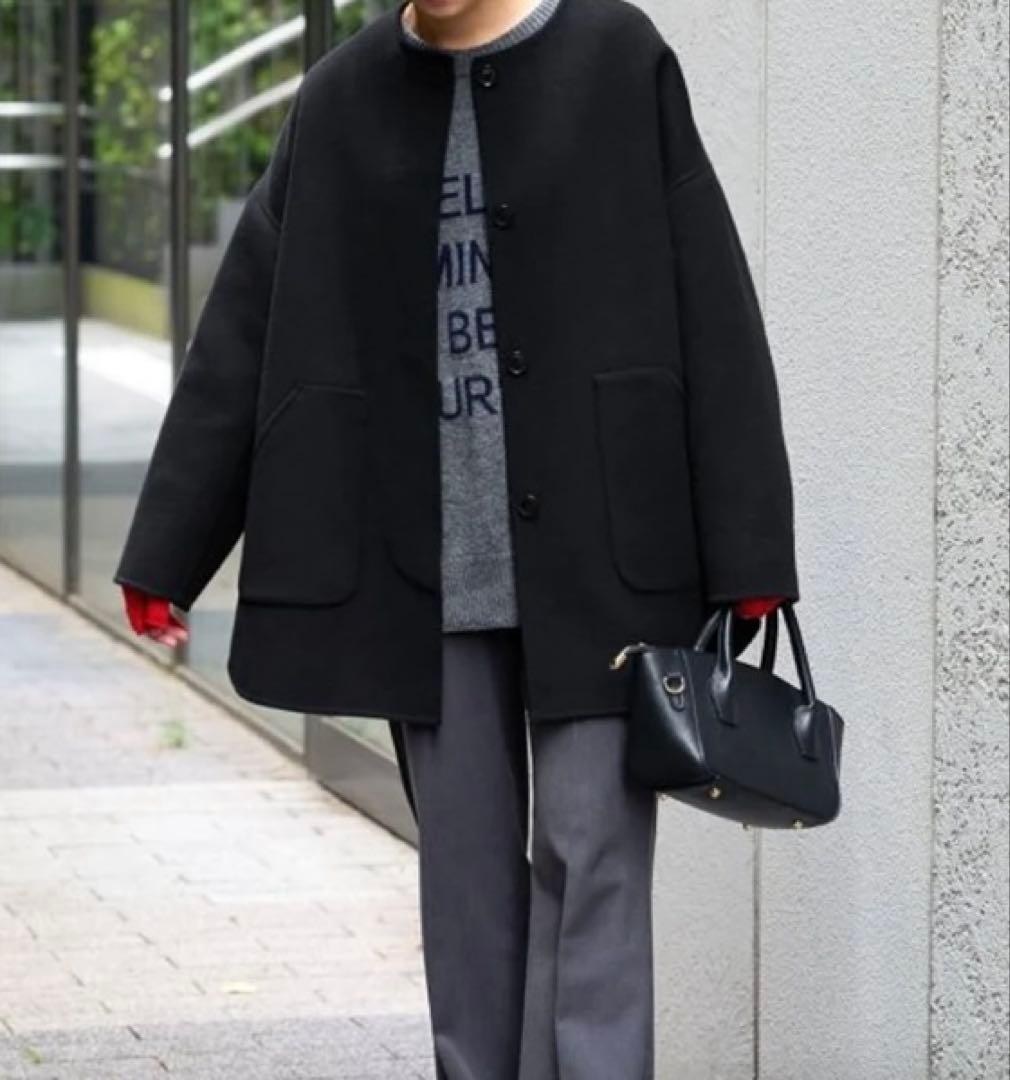 ハミルトンリバークルーネックコート　34