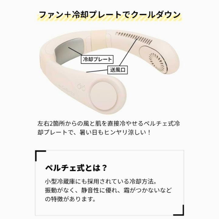 エレス 高級ネックファン IF-COIC25　爽快　ミントカラー