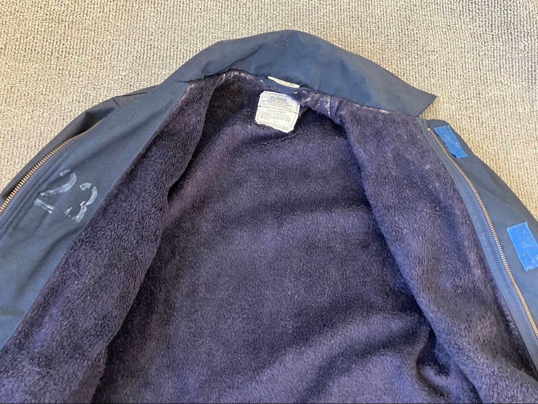 実物90s US NAVY アラミドデッキジャケット　サイズ34〜36