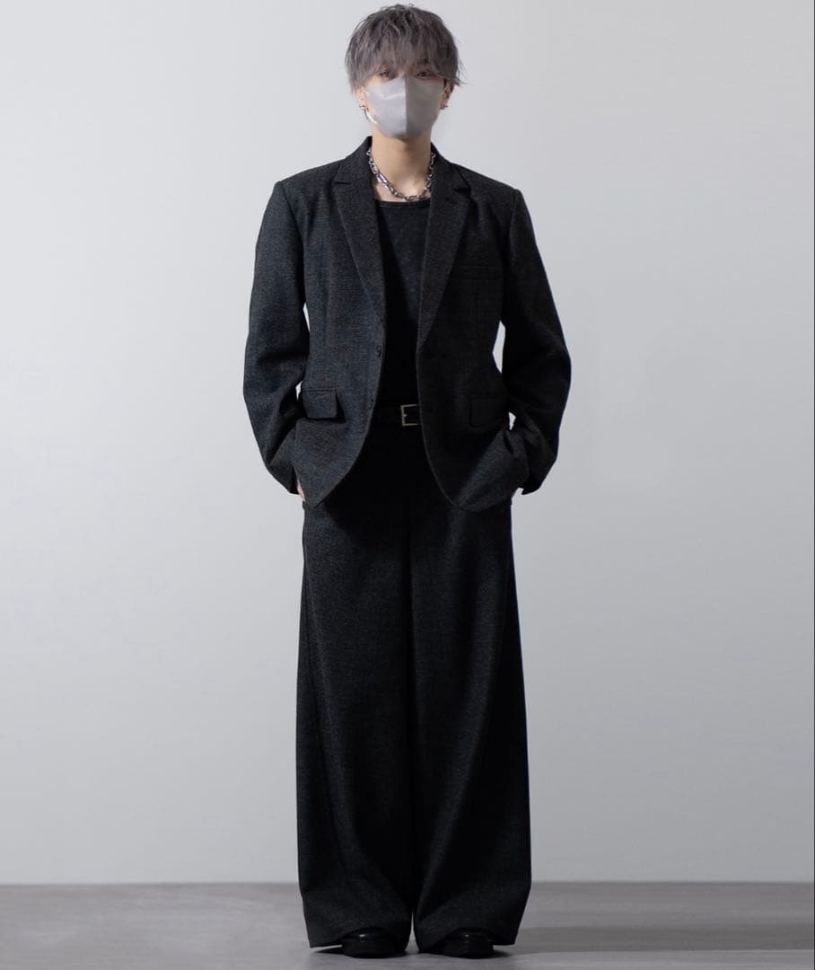 【CLEL】 ウールブレンド ヘリンボーンツイード3Dパンツ XSサイズ