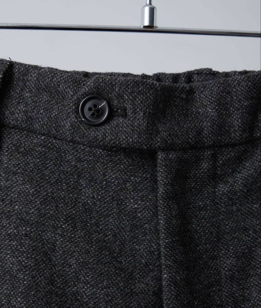 【CLEL】 ウールブレンド ヘリンボーンツイード3Dパンツ XSサイズ