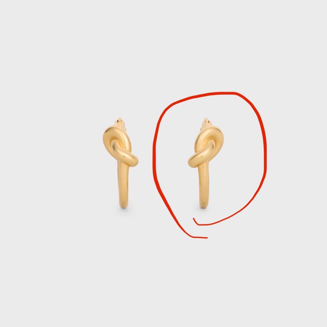 CELINE ノットデザイン ピアス(片耳用)