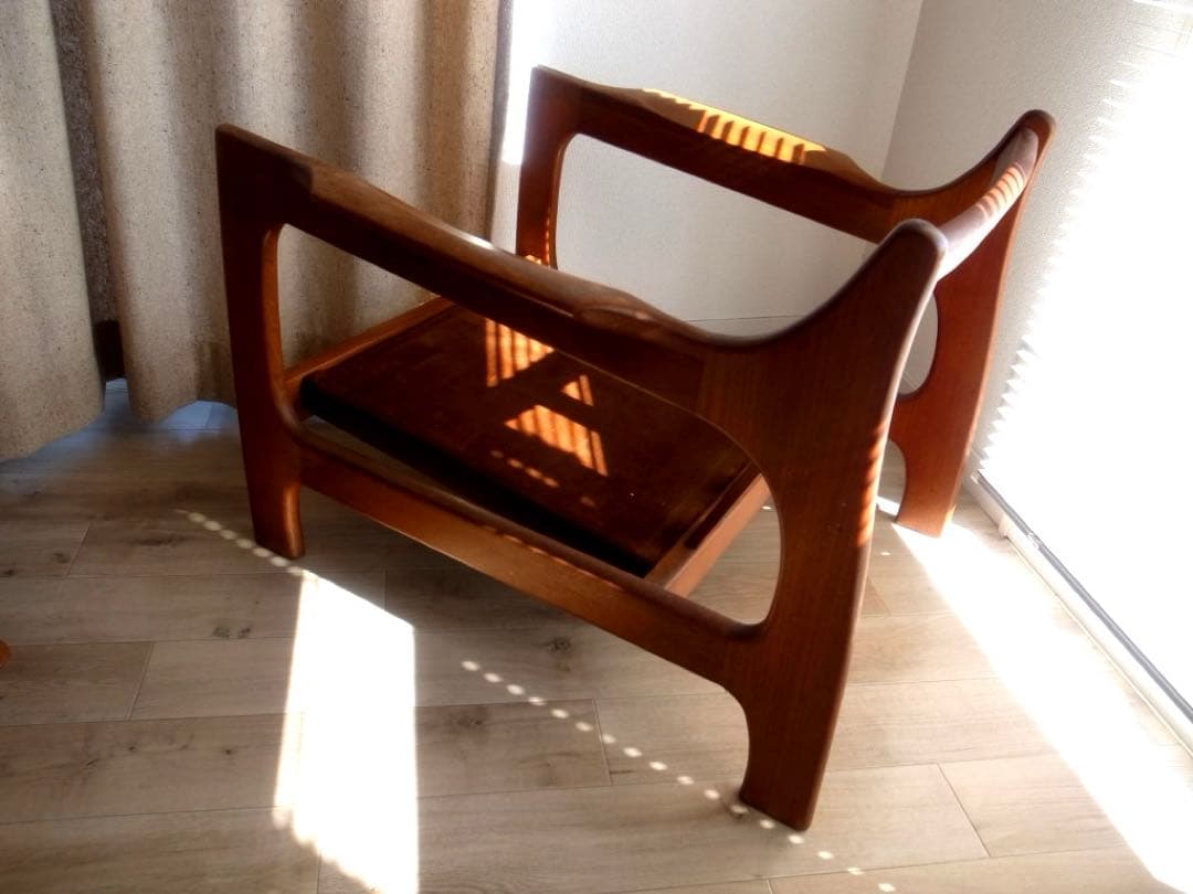 北欧 ヴィンテージ ソファ 本革 レザー チーク