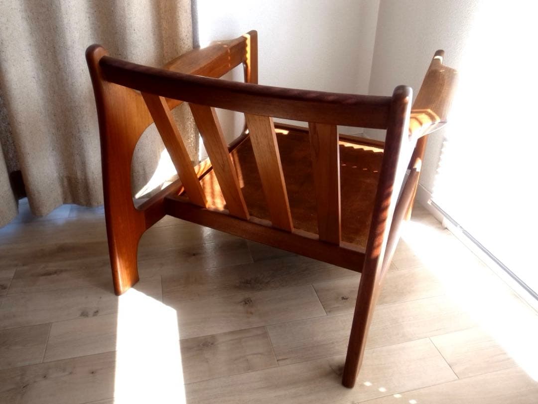 北欧 ヴィンテージ ソファ 本革 レザー チーク