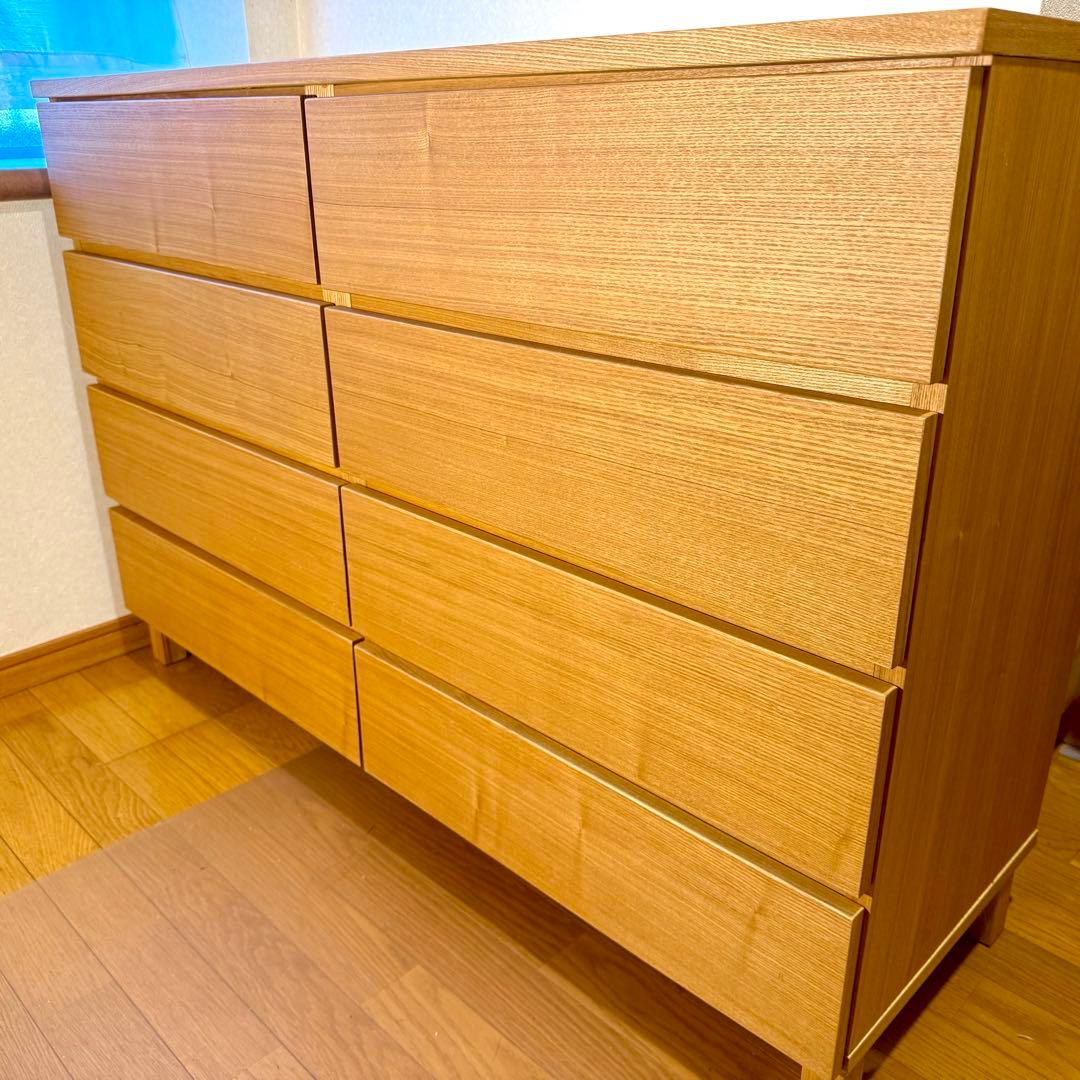 無印良品 廃盤 チェスト４段 幅１２０ｃｍ　オーク材
