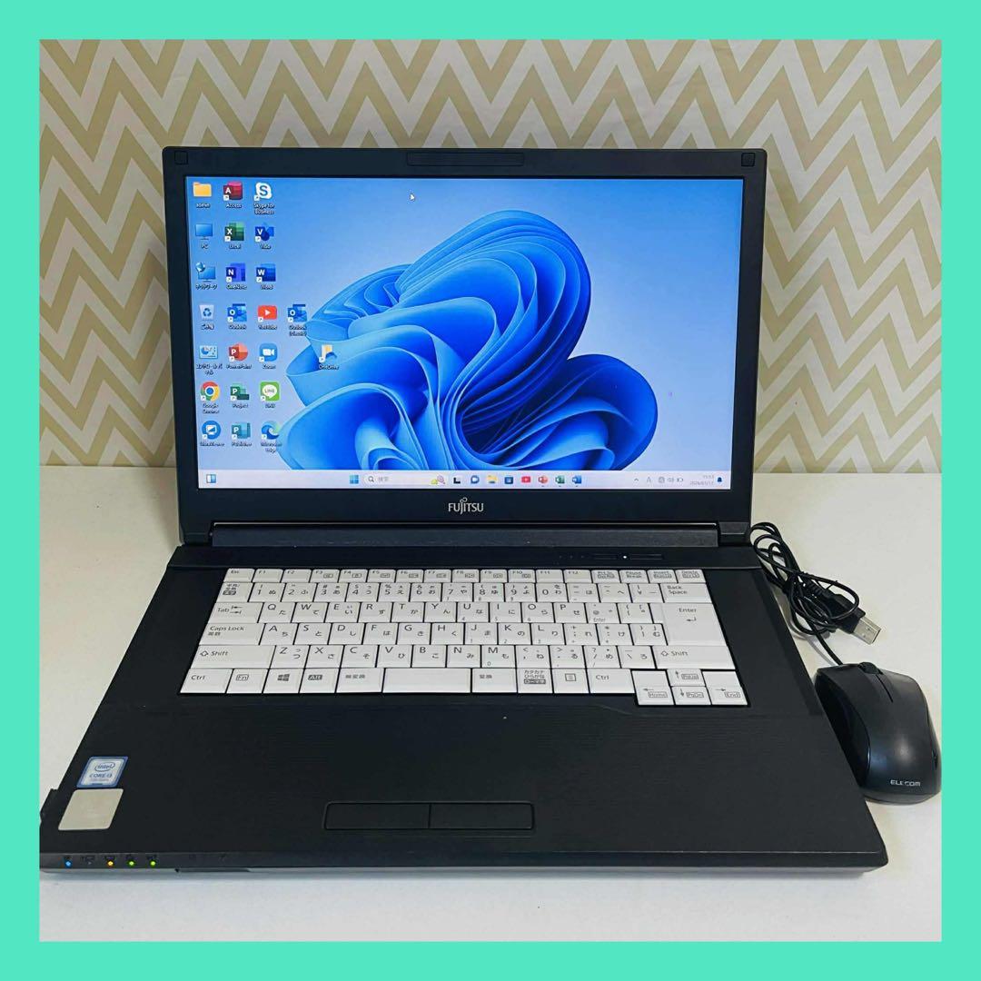 T4 FujitsuノートパソコンSSD第7世代 Windows11オフィス付き