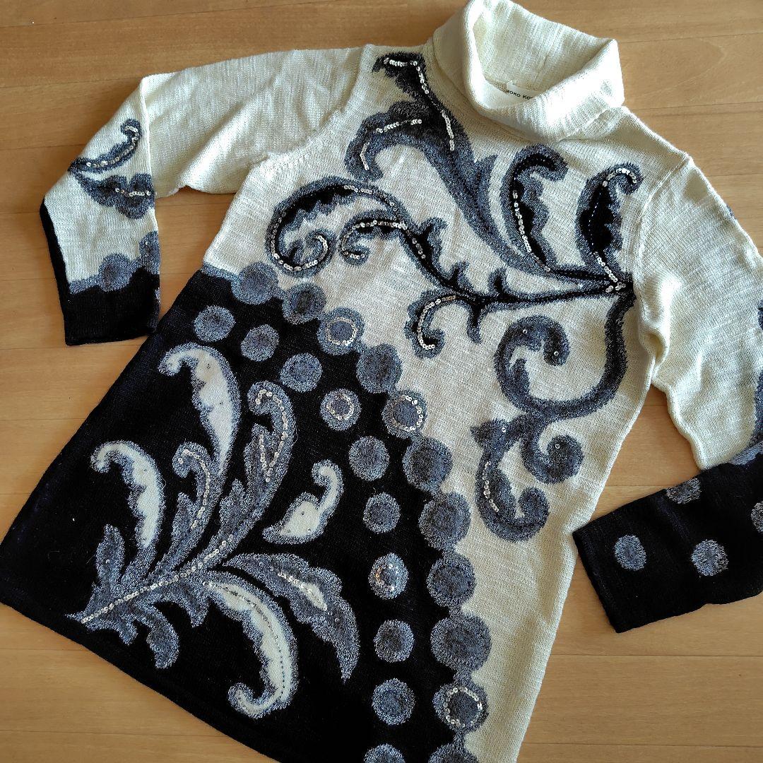 美品★HIROKOKOSHNO★コシノヒロコ★ニットチュニック　38